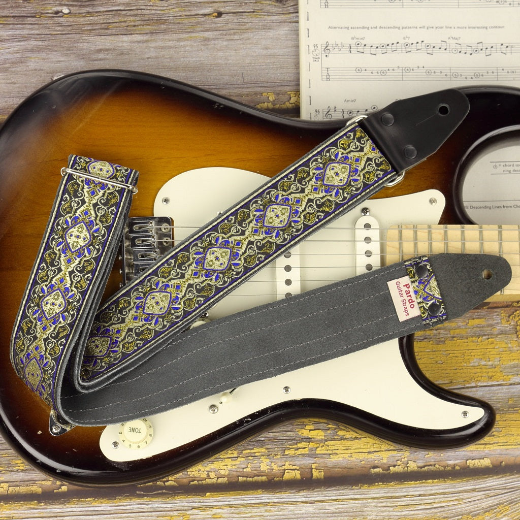 Pardo straps model blue Roy Psychedelic guitar strap