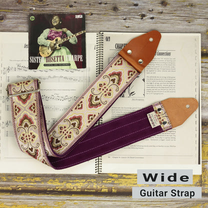 Pardo wide guitar strap backing suede model Strongman