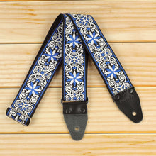 Psychedelic Blue Stars Pardo Guitar Strap