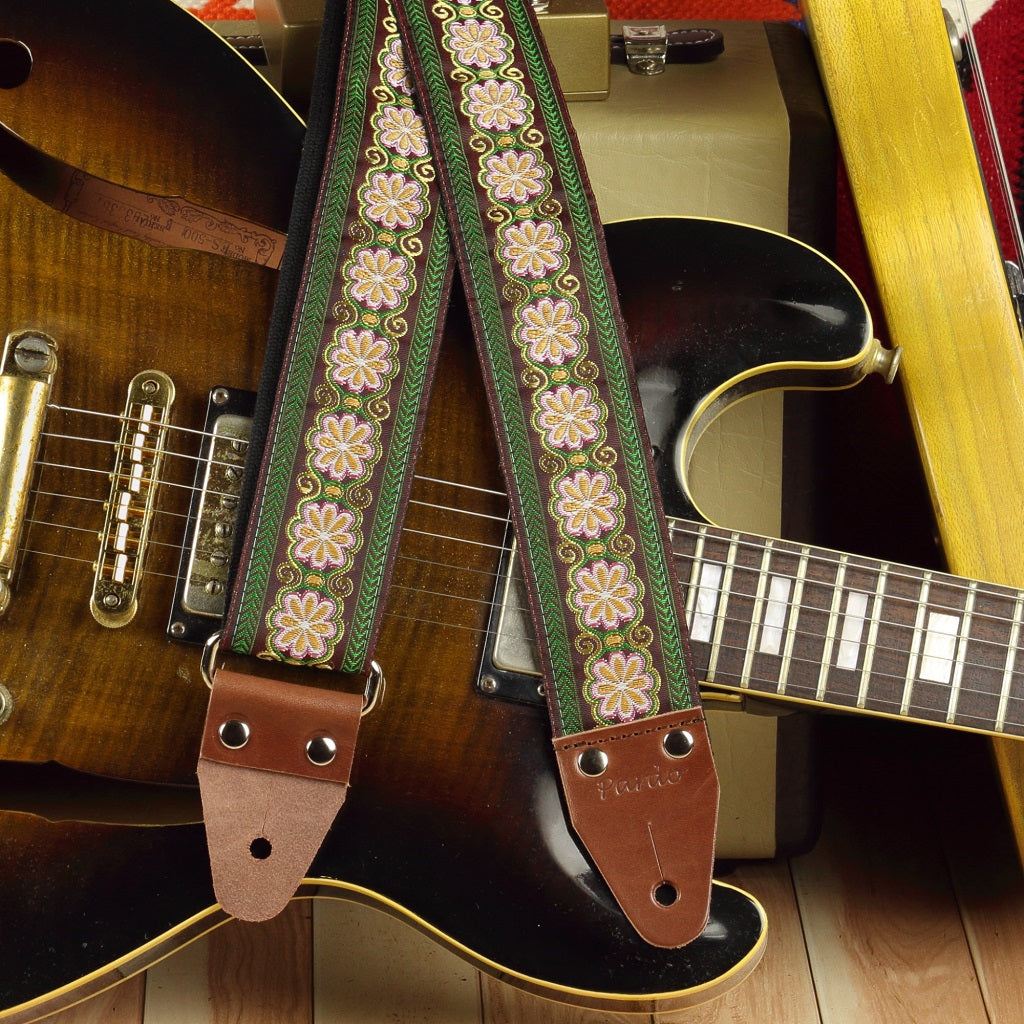 Psychedelic guitar strap hippie