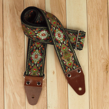 Psychedelic guitar strap model Red Fly