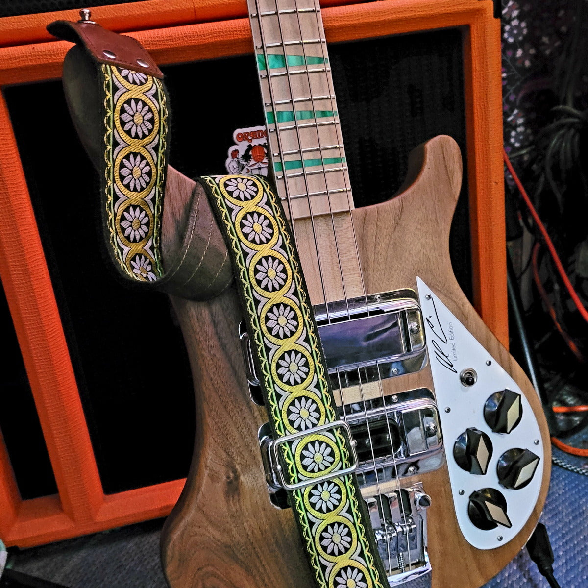 Psychedelic guitar straps artisan