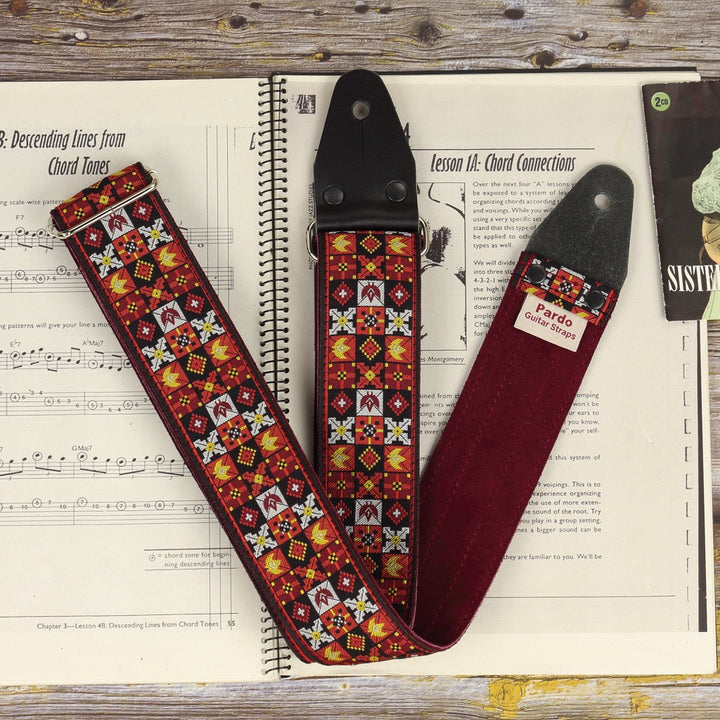 Red Guitar Strap Hendrix Woodstock