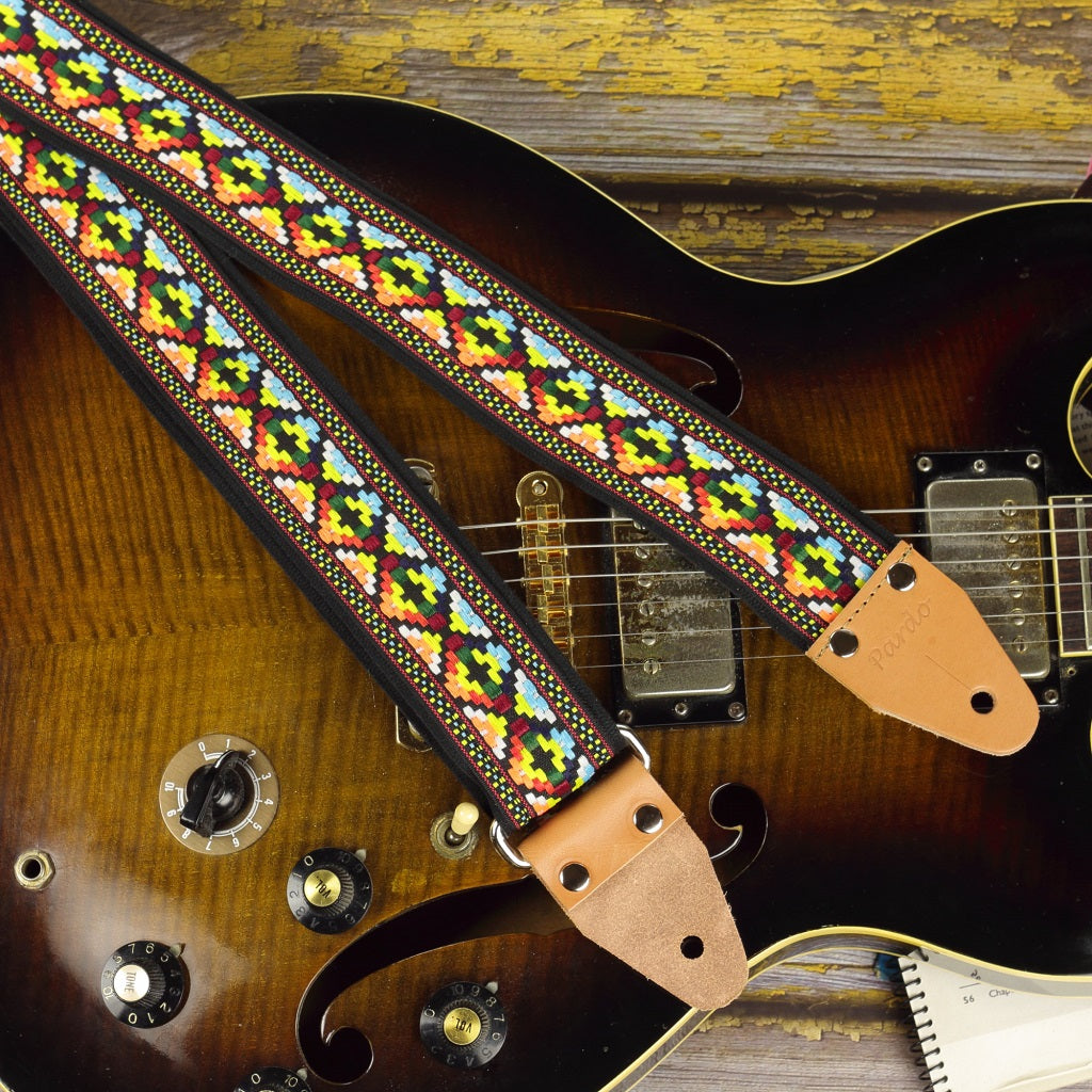 Tribal guitar strap Cheyenne