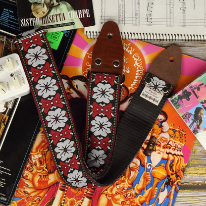 Tulips guitar strap high quality