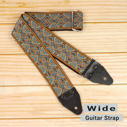 wide hippie electric and bass Pardo guitar strap model Doorways