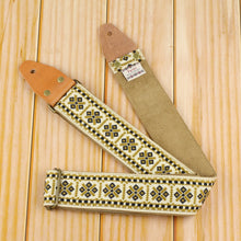 adjustable guitar strap brown cream model Pueblo -Pardo Guitar Straps