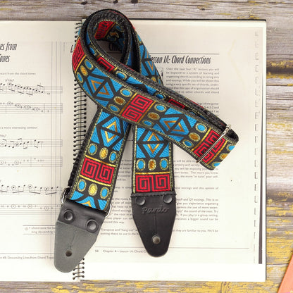 aztec ethnic style guitar strap - Pardo Guitar Straps