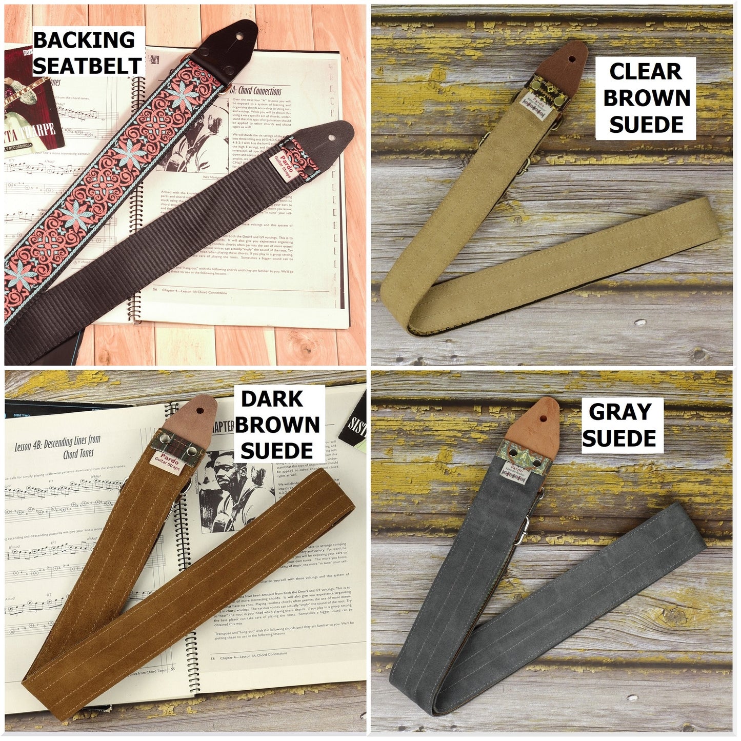 backing materials and colors at your choice