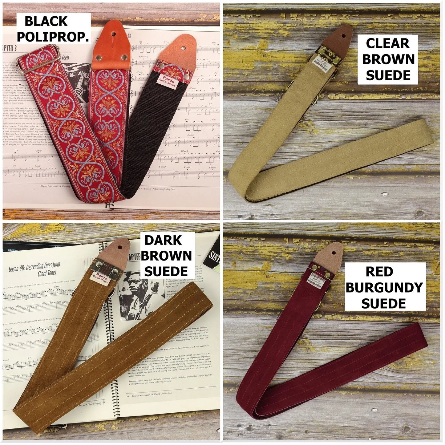 Backing options at your choice - Customize your guitar strap