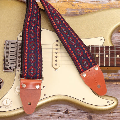 Cree strap paired with  a Fender Stratocaster guitar for a comfortable and stylish look