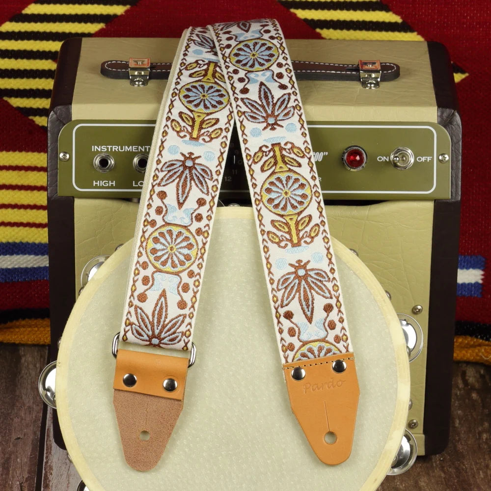 Pheasant Ember Trio Guitar Strap – 3 Warm Colorways