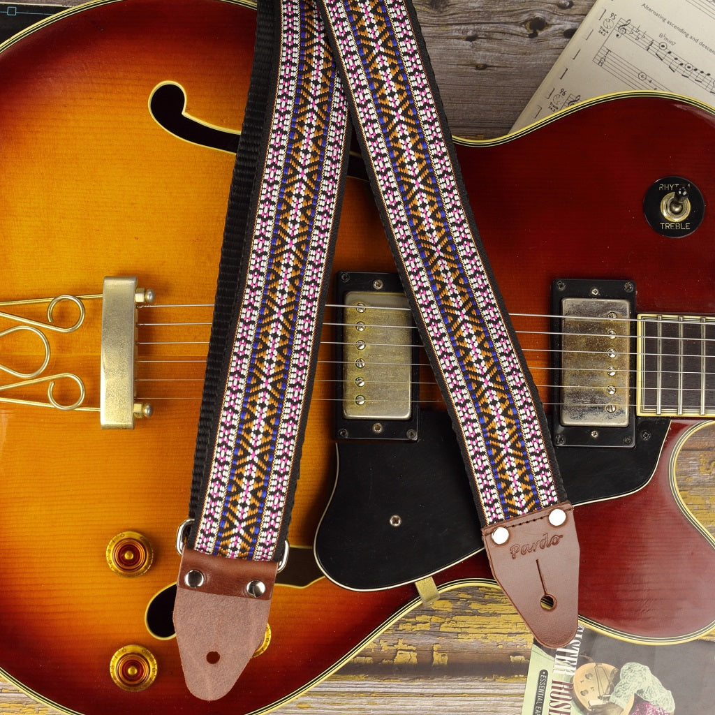 Electric guitar strap Retro strap perfection with '60 style- Bob Marley pattern