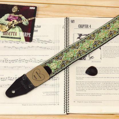 engraved guitar strap