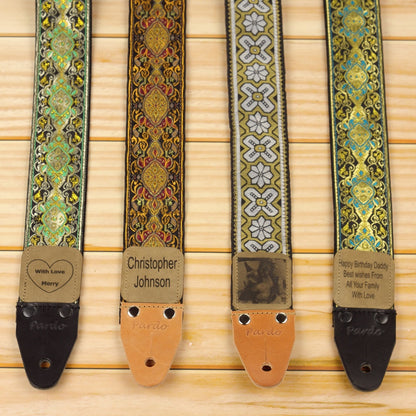 engraved guitar straps personalized
