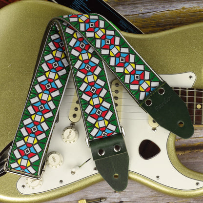 Kaleidoscope Diamond Guitar Strap – 3 Colorways
