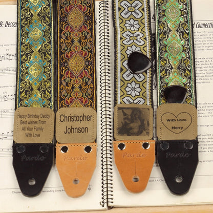 guitar strap personalized with engraved name - Put your name or small message
