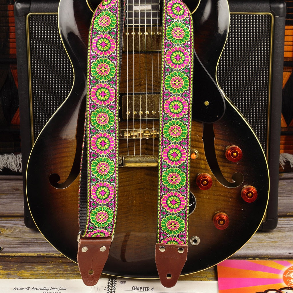 May Floral Guitar Strap