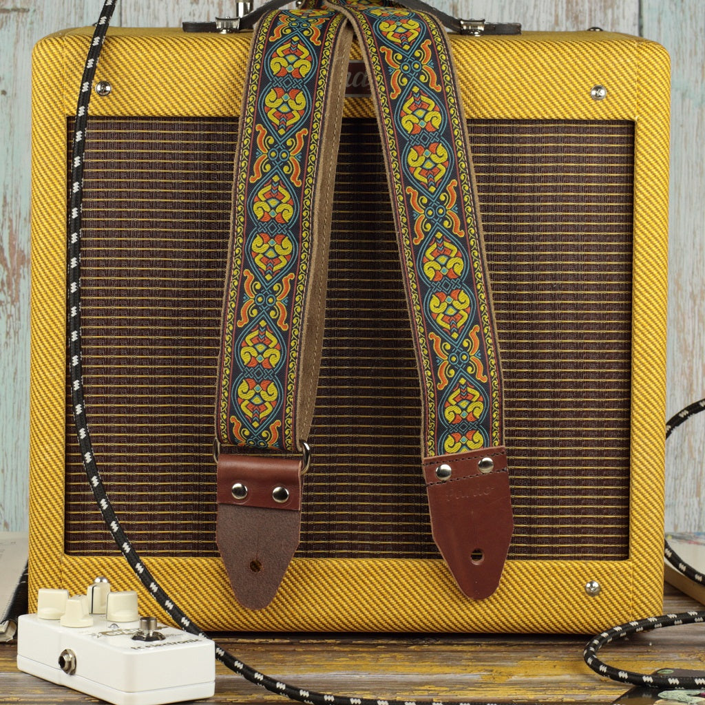 Handmade guitar strap for guitar and bass model Glendale Pardo guitar straps