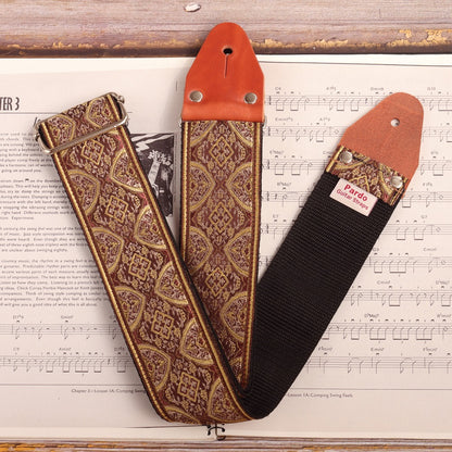Backside of thebrown Mountain strap showing the backing material - black polipropilene, more backing materials at your choice