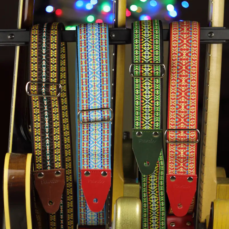 Outlet guitar straps, instant savings for hippie guitar straps, same quality as our custom guitar straps but lower prices