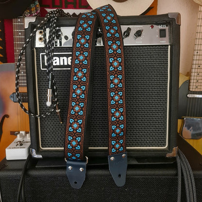 Pardo guitar strap hippie strap for guitar and bass sixties replica model Monblau