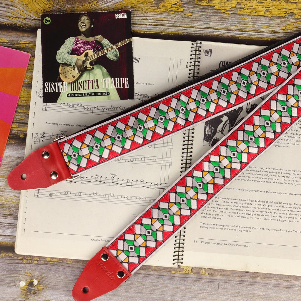 guitar strap Red Stockholm - Pardo Guitar Straps
