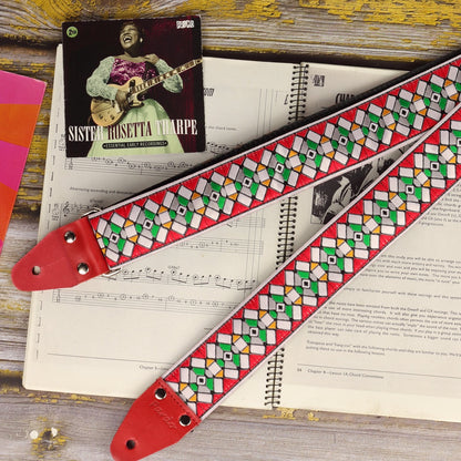 guitar strap Red Stockholm - Pardo Guitar Straps