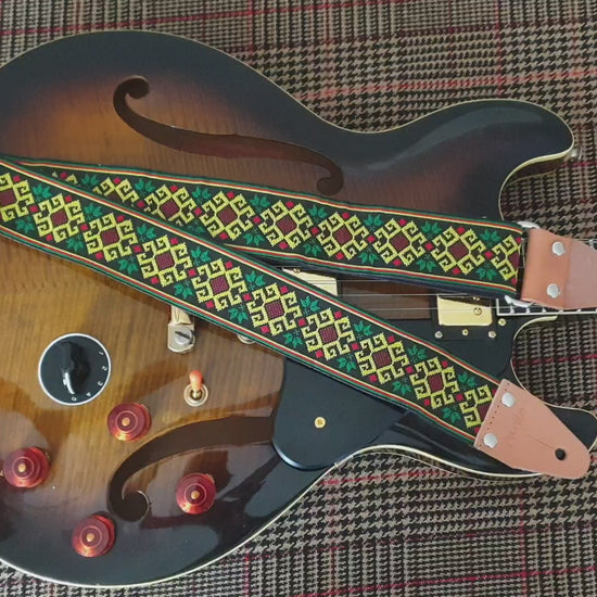 Hippie guitar strap psychedelic model jocker - Pardo Guitar Straps