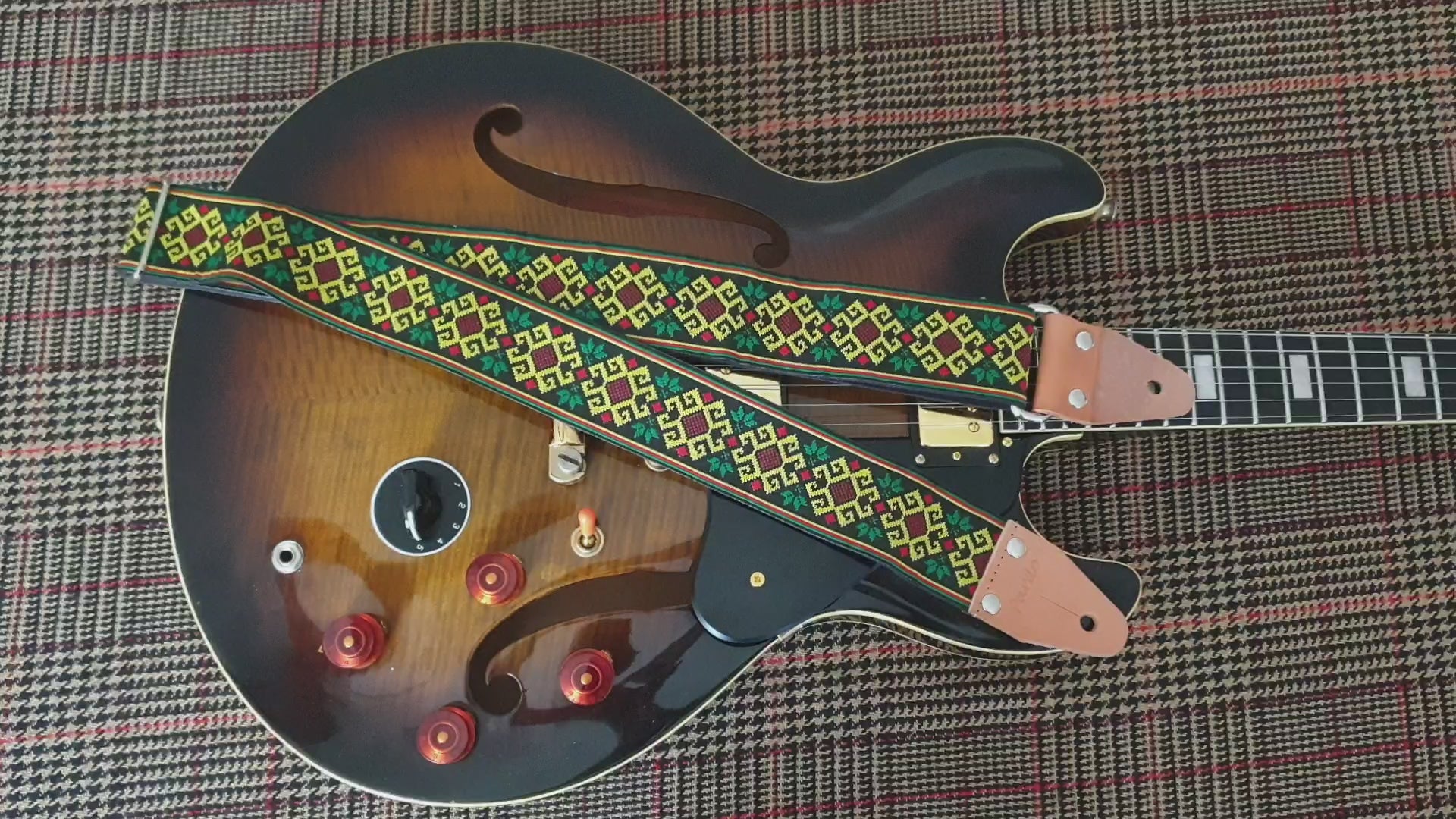 Hippie guitar strap psychedelic model jocker - Pardo Guitar Straps