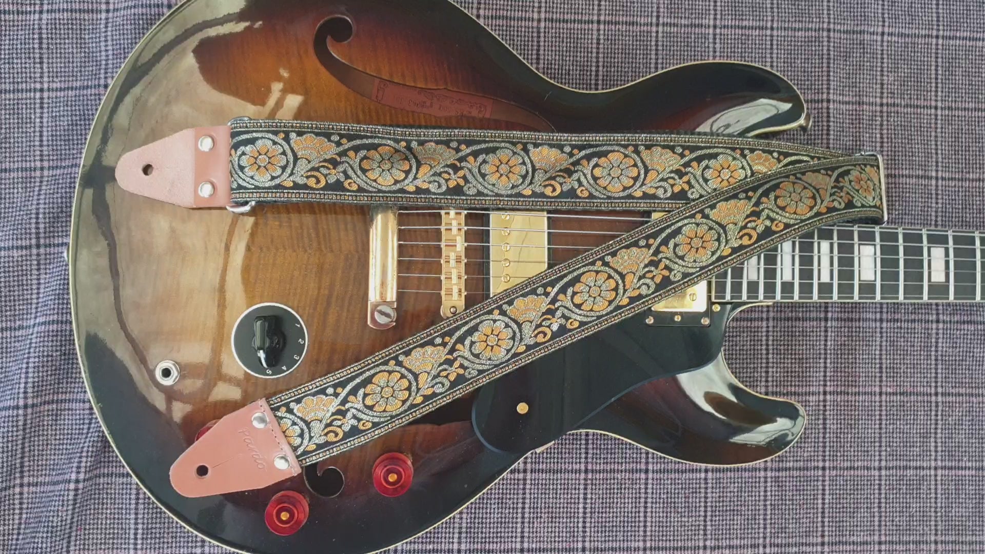 October Floral Guitar Strap - Pardo Guitar Straps