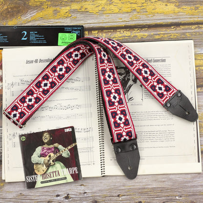 Psychedelic pattern guitar strap model Montseny