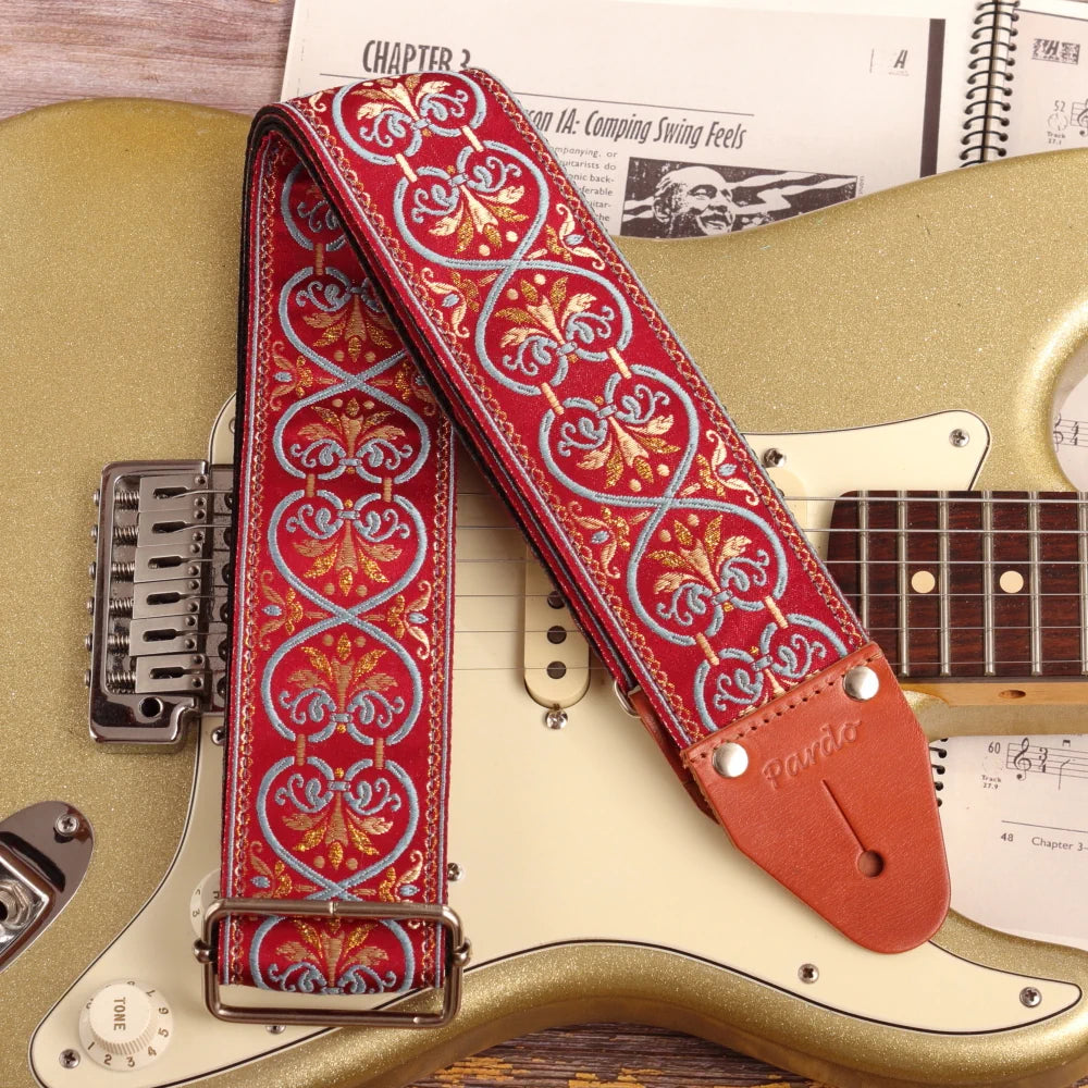 Wide Long Psychedelic Jacquard Guitar Strap – Vibe XL Series