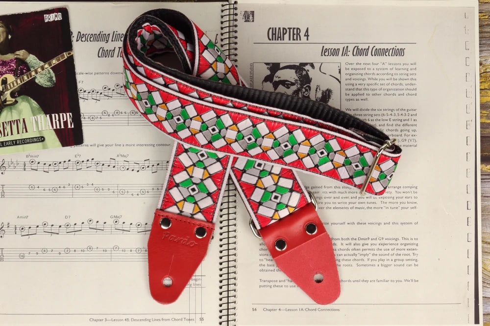 Kaleidoscope Diamond Guitar Strap – 3 Colorways