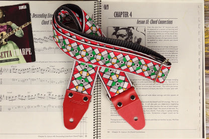Kaleidoscope Diamond Guitar Strap – 3 Colorways