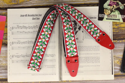 Kaleidoscope Diamond Guitar Strap – 3 Colorways