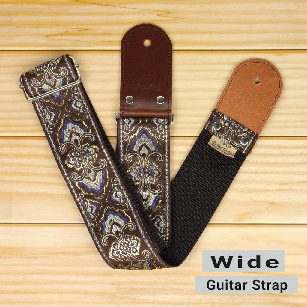 wide guitar strap Pardo Outlet Brown Aracne B169